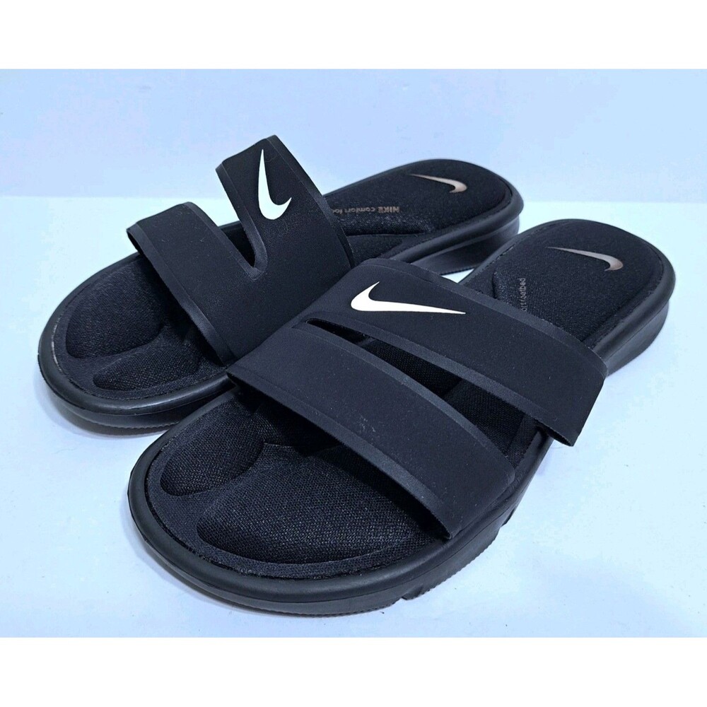 Nike Ultra Comfort Women's Size 6 Black Slip-On Comfort Sandals Slide 882695-002